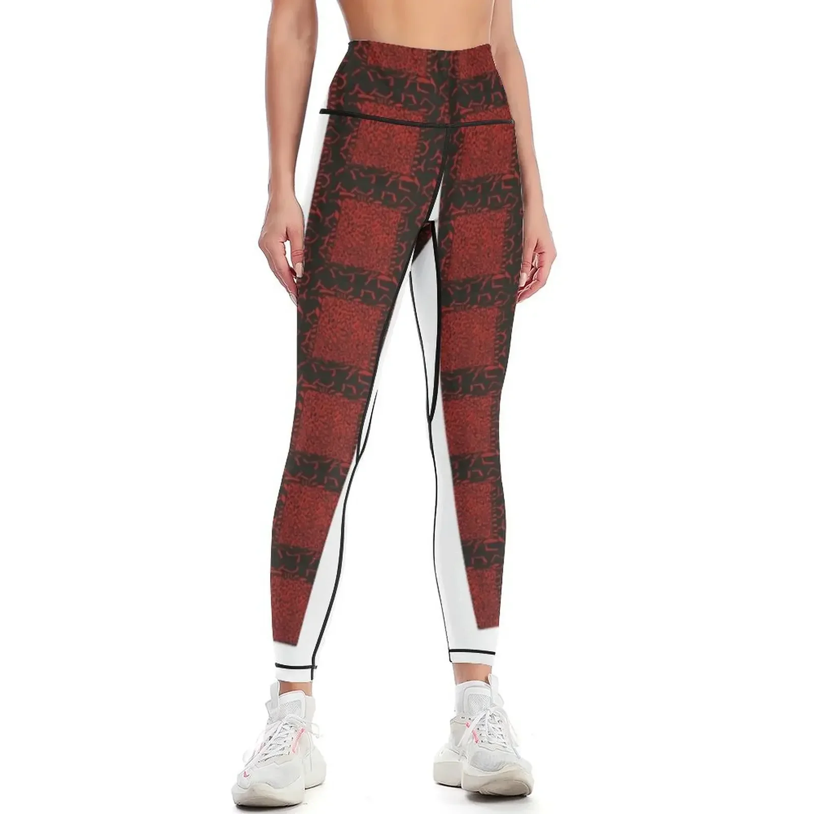 Dot’s red & black Leggings Fitness clothing Pants sport Women's tights Training pants Womens Leggings