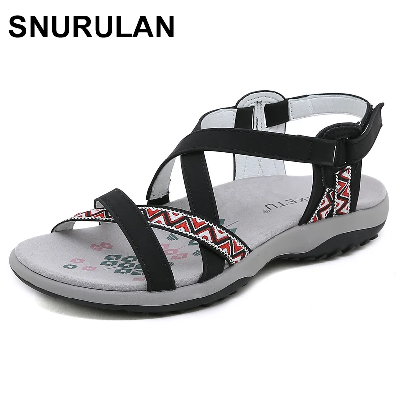 Bohemian Sport Sandals Comfortable Walking Shoes with Arch Support Casual Summer Beach Sandals for Women