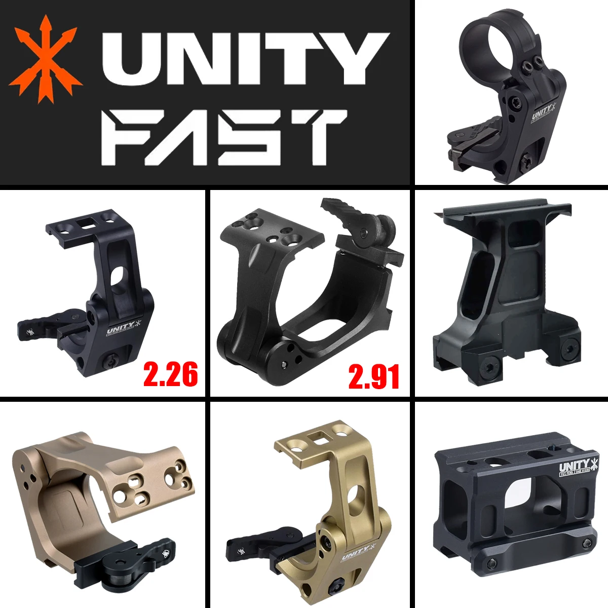 

UNITY FAST FTC OMNI Magnifier Riser Mount 2.26in/2.91in Scope Sight Folding For G43 G45 3X T01 T02 553 558 Optic Sight QD Mount