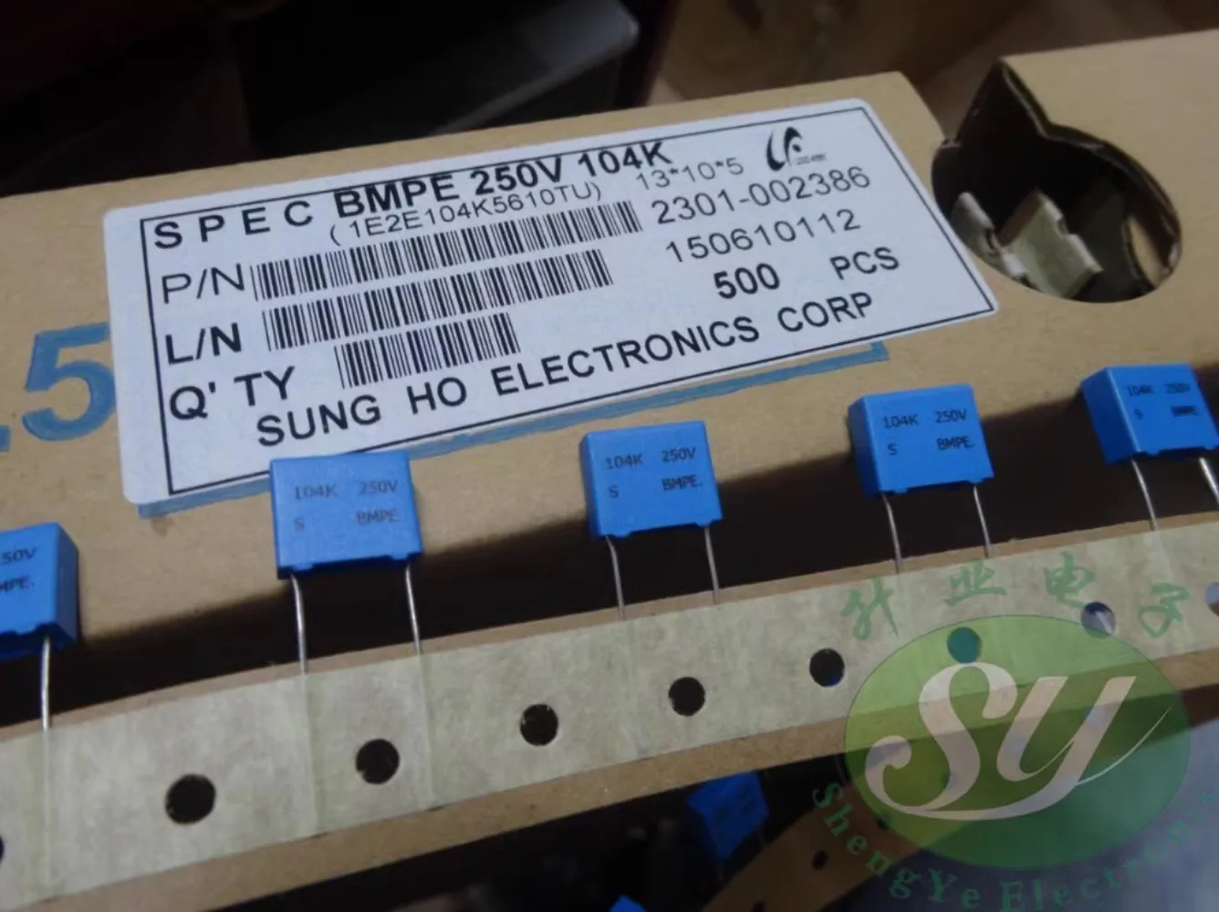 

20PCS SUNG HO 0.1uf/250v 100nf u1 104 New film capacitor 10MM