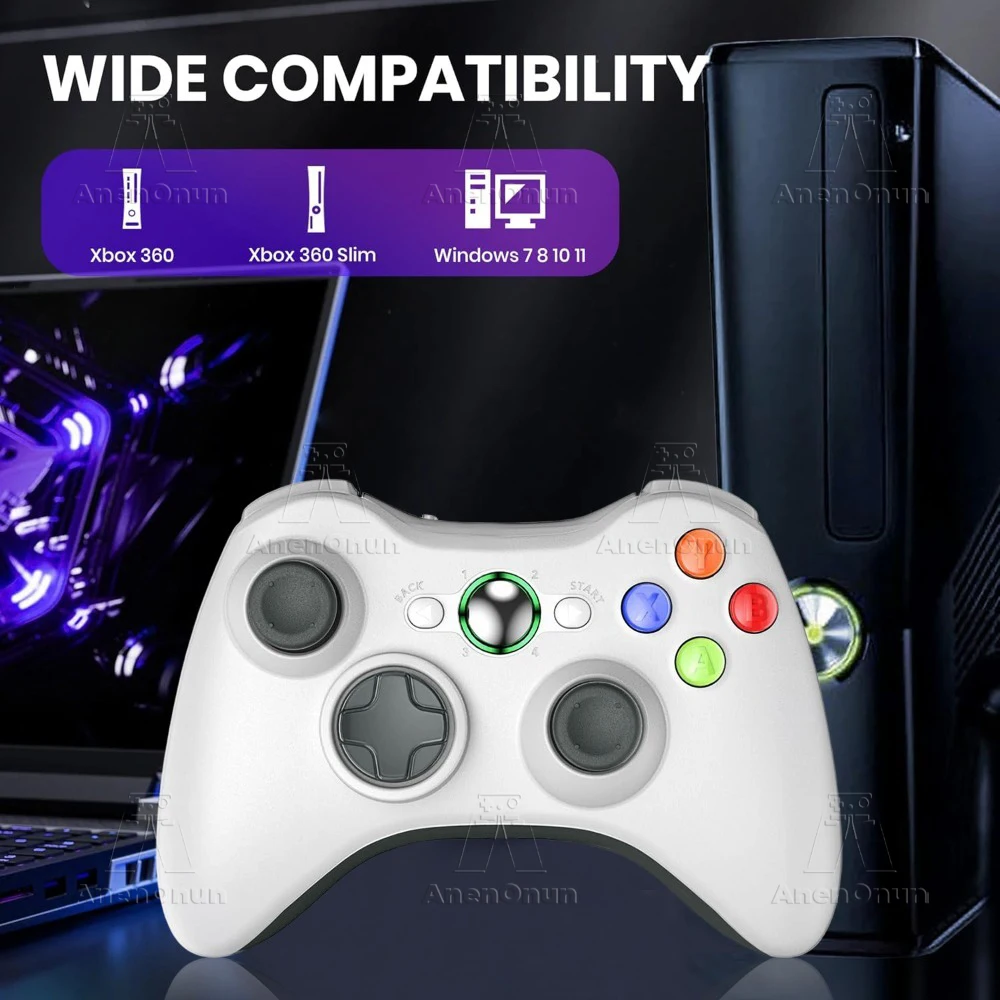 Xbox 360 Wireless Controller PC Gaming Control 2.4G Remote Gamepad Dual Vibration Joystick Video Game Console Joypad Accessories