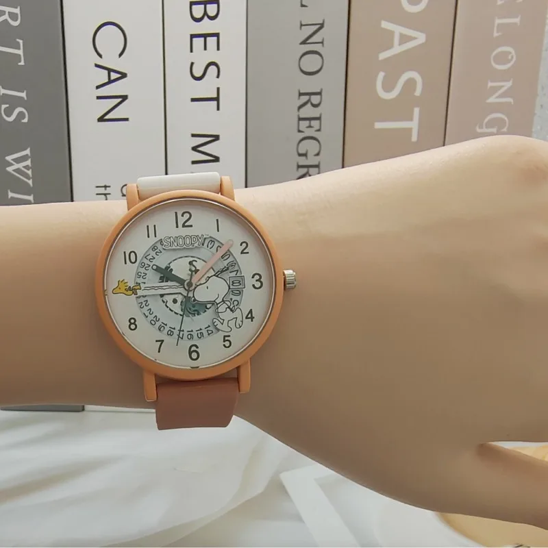 Snoopys Watches Cartoon Silicone Strap Wristwatch Fashion Student Quartz Watch Clock Birthday Gifts view 4