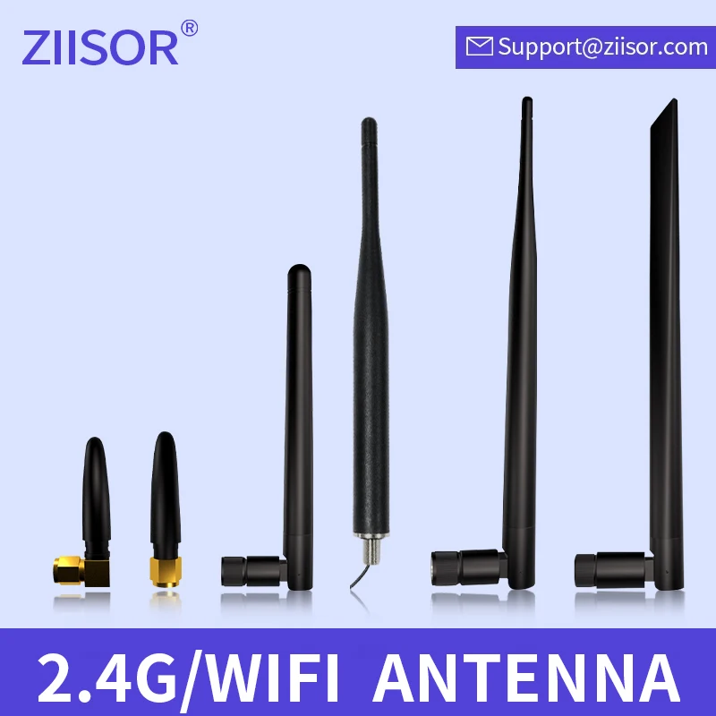 

ZIISOR 5 шт. 2,4 ГГц всенаправленная Wi-Fi антенна SMA Male для роутера, модема, DTU, модуля повторителя