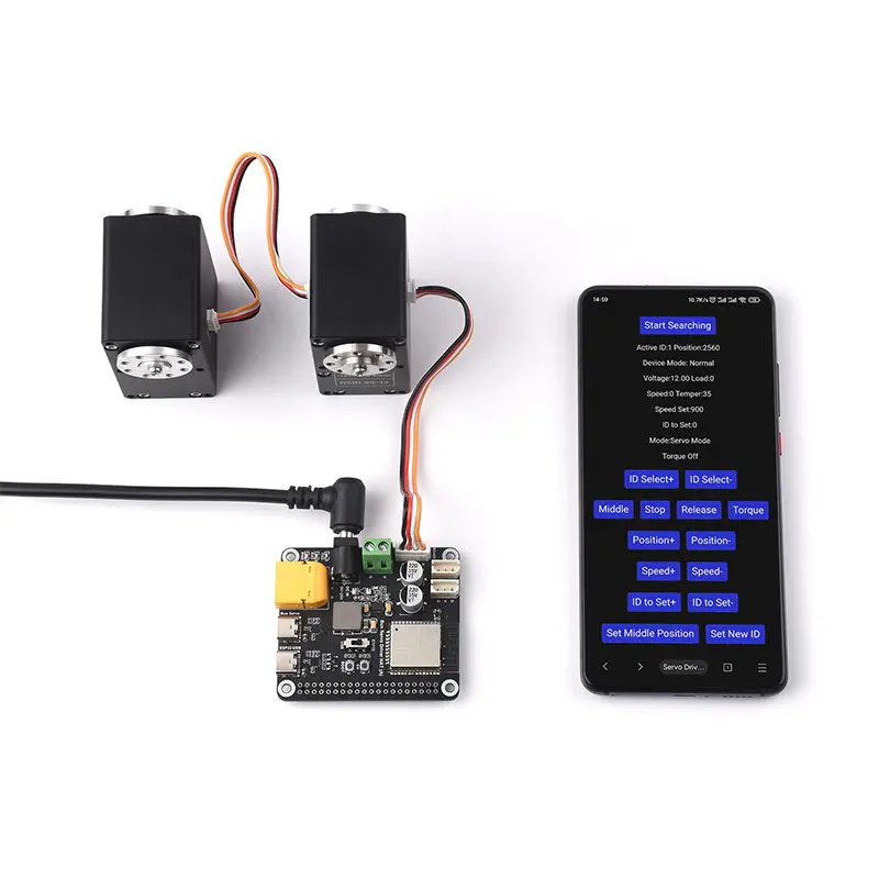 ESP32 Bus Servo Driver HAT, 9-25V, USB/UART