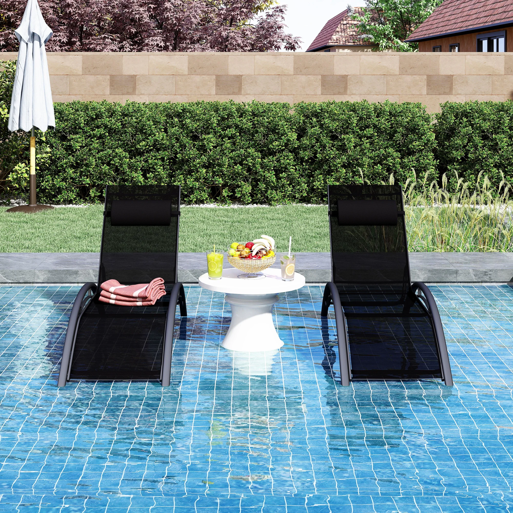 Kursi Santai Luar Ruangan Ergo - Outdoor Furniture For Pool ulasan dan harga