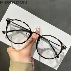 F·DRACON Ultra Light TR90 Glasses Frame RetroRound Women's Glasses Frame Fashionable Optical Prescription Glasses Women 30333