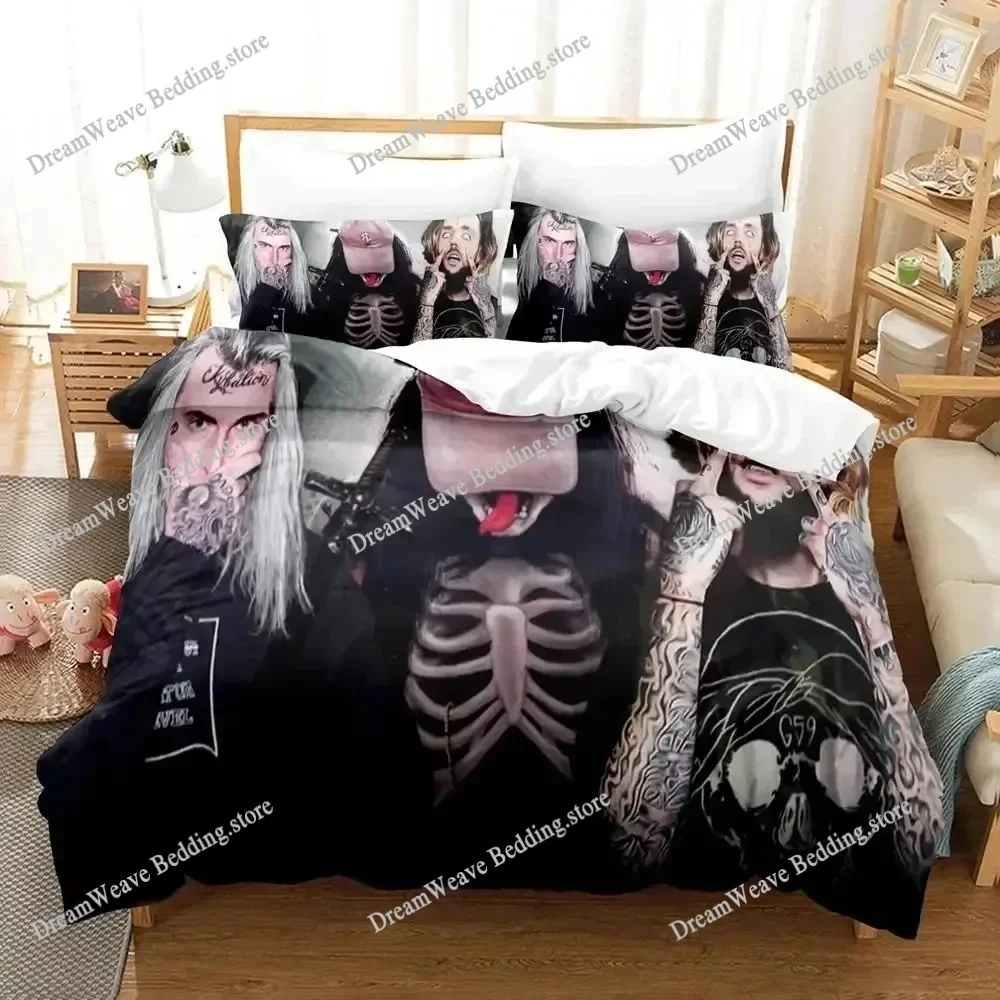 

3D Print Ghostemane Singer Bedding Set Duvet Cover Bed Set Quilt Cover Pillowcase Comforter King Queen Size Boys Adult Bedding
