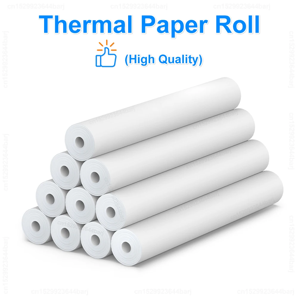 10Rolls Thermal Paper Waterproof Compatible A40 Printer Continuous Thermal Paper Roll Suit for A40 Printer A4 Thermal Printer