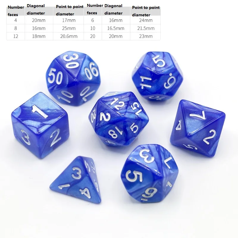 7 قطعة مجموعات النرد 16 مللي متر النرد 6 وجوه أرقام مكعبات ل Dnd مجموعة 6 وجوه النرد STZ02 #4