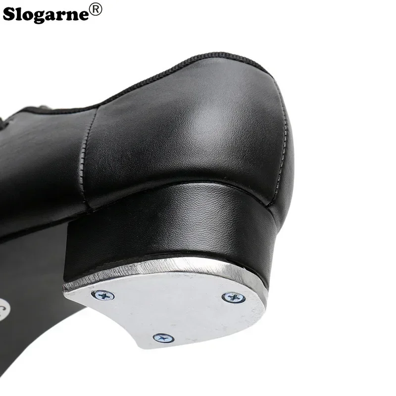 2026 New Women Tap Shoes Top Soft Leather Dance Sneakers Girls Tap Dance Shoes Students Men Tap Shoes Large Size Dance Footwear - view 4