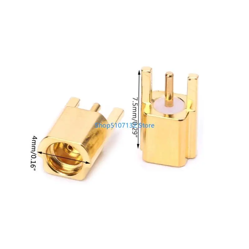 87HD MMCX Female Connector PCB Mount With Solder Straight Goldplated 3 Pins