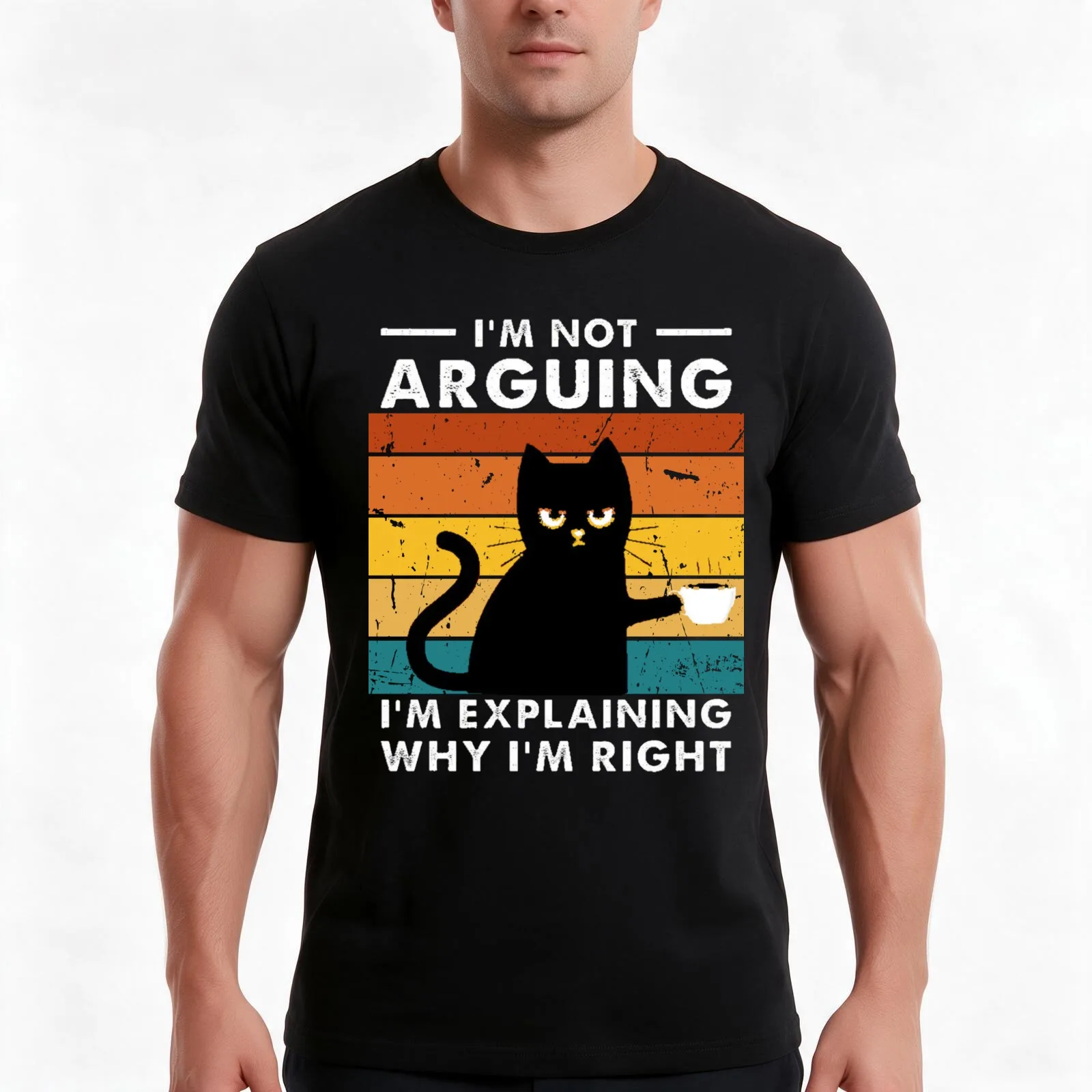 Im not arguing I'm explaining why I'm right T-Shirt, Summer Casual Cotton Tee, Oversized Streetwear Tops, Vintage Graphic Print