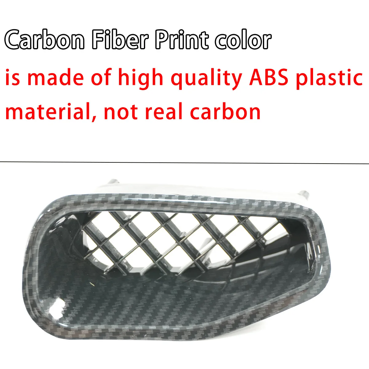 For Chevrolet Corvette C6 ZR1 2005-2013 Front Outlet Side Fender Air Vent Cover Trim Car Accessories Body Kit Carbon Fiber Print