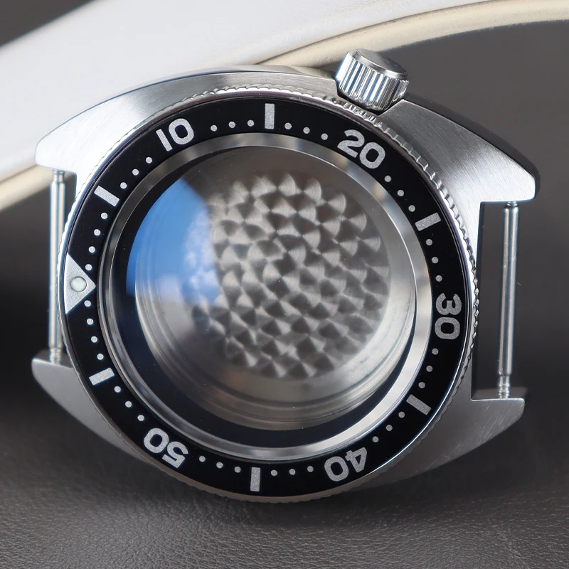 41 มม.นาฬิกาอะไหล่ Sapphire สําหรับ Abalone Seiko NH35 NH36/34/38 4R36 การเคลื่อนไหว 28.5 มม.Pure Black Chapter แหวน 10ATM