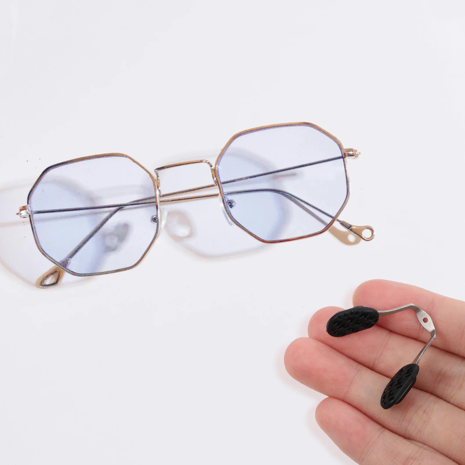 

2Set Anti-Slip Nose Support Pads Sunglasses Eyewear Durable Stainless Steel Secure Hold Portable Travel Outdoor Activities