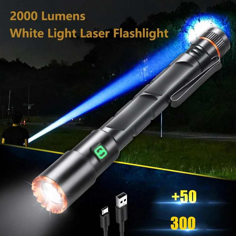 Latarka długopisowa Xiaomi Mini EDC LED o wysokiej jasności, ładowana przez USB, z magnesem, mała latarka do użytku na zewnątrz, na kemping, wędrówki, oświetlenie awaryjne.