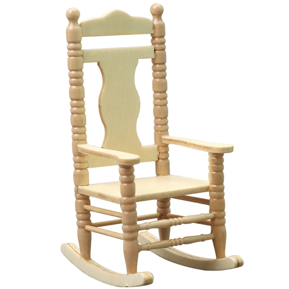 Juguetes para bebés, casa pequeña, taburete para casa de muñecas, silla pequeña de madera, Mini muebles, estatuilla, accesorios de color caqui, modelo de decoración para niños