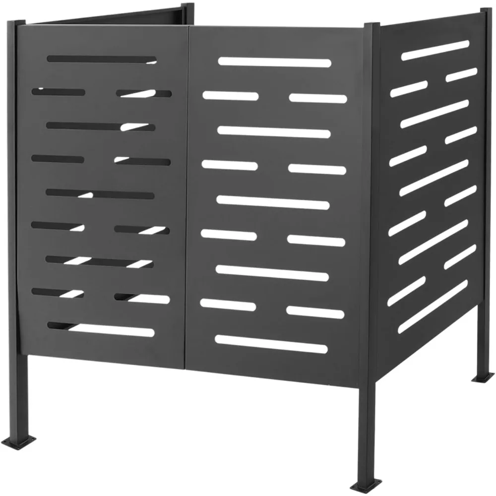 Panel de valla de aire acondicionado, cubiertas de valla de privacidad para exteriores, pantalla de privacidad de CA de Metal, vallas de cubo de basura, equipo de hierro para exteriores Enc