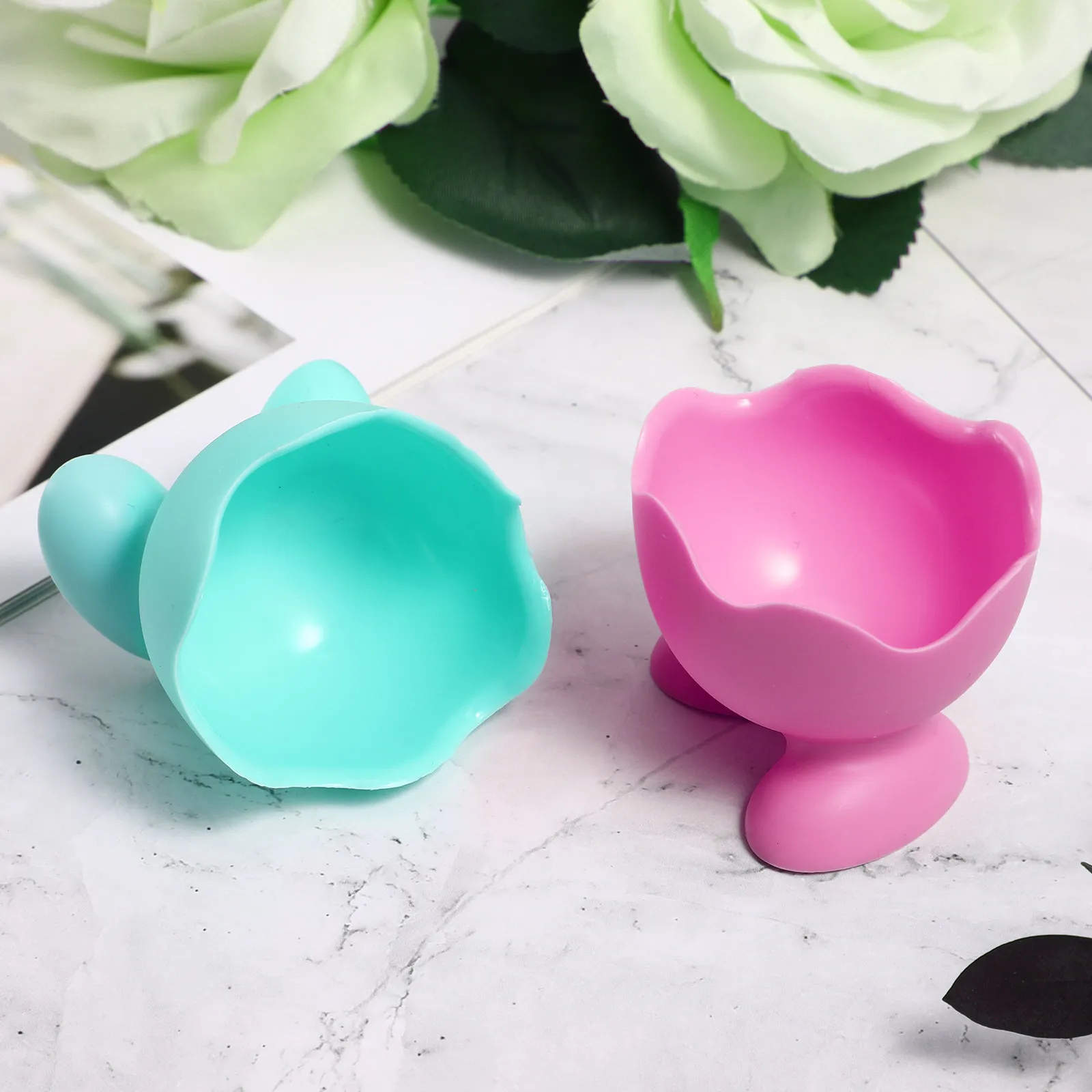 10Pcs Silicone Egg Cup Holders Microwave Safe Non-Stick Lightweight Boiled Poached Egg Cooker Kitchen Breakfast Tools