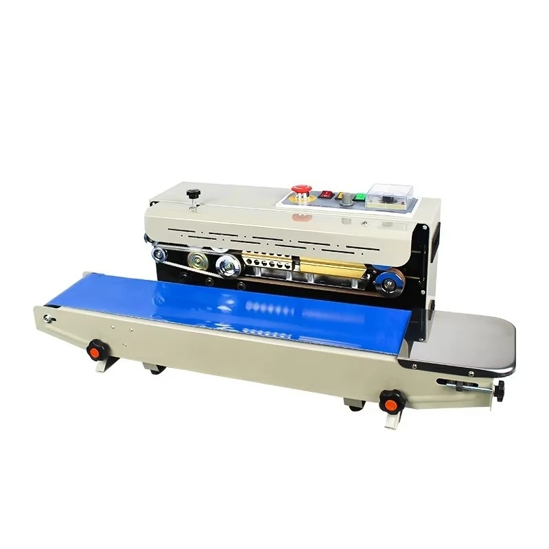 2025 الصين وصول جديد FR-900 المحمولة آلة ختم الشريط الأفقي المستمر حقيبة السدادة الحرارة ختم Mhine