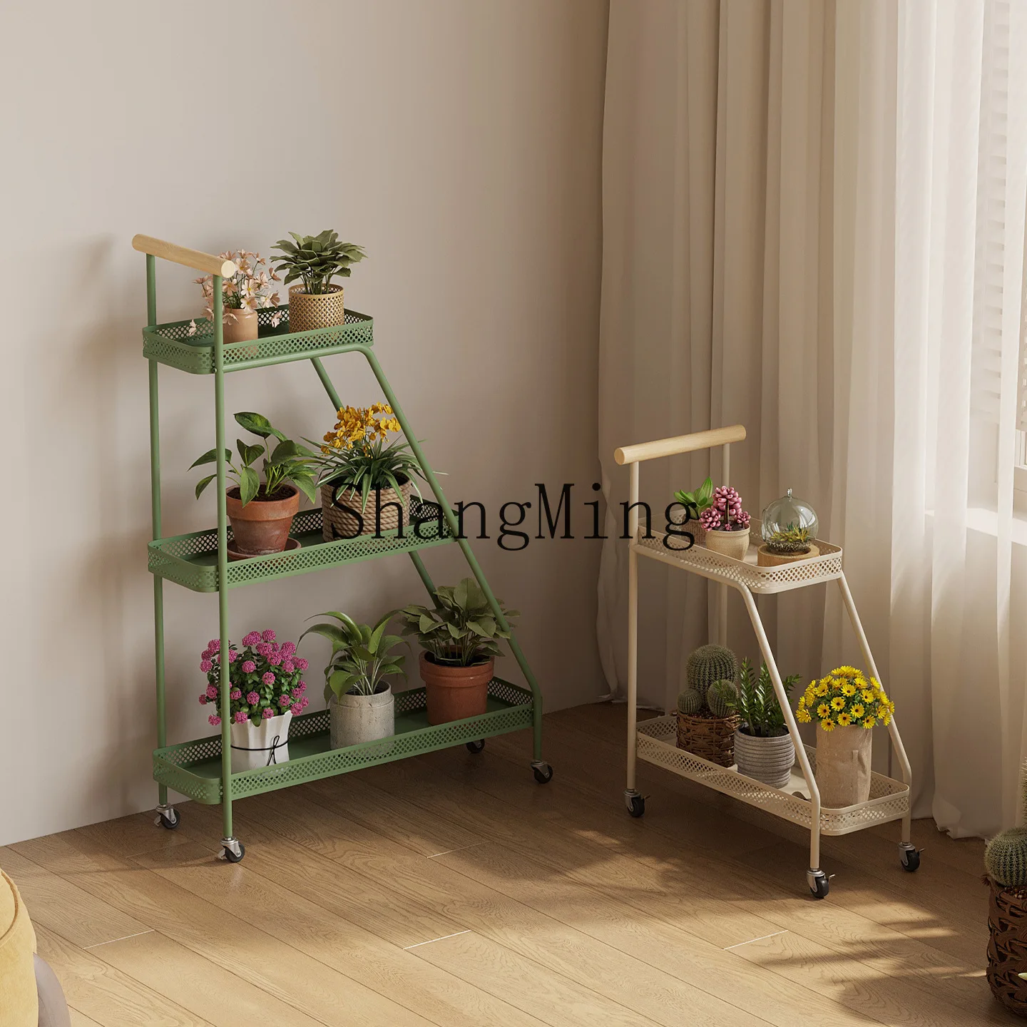 

FG removable balcony floor-to-ceiling wrought iron succulent flower pot rack, household flower rack