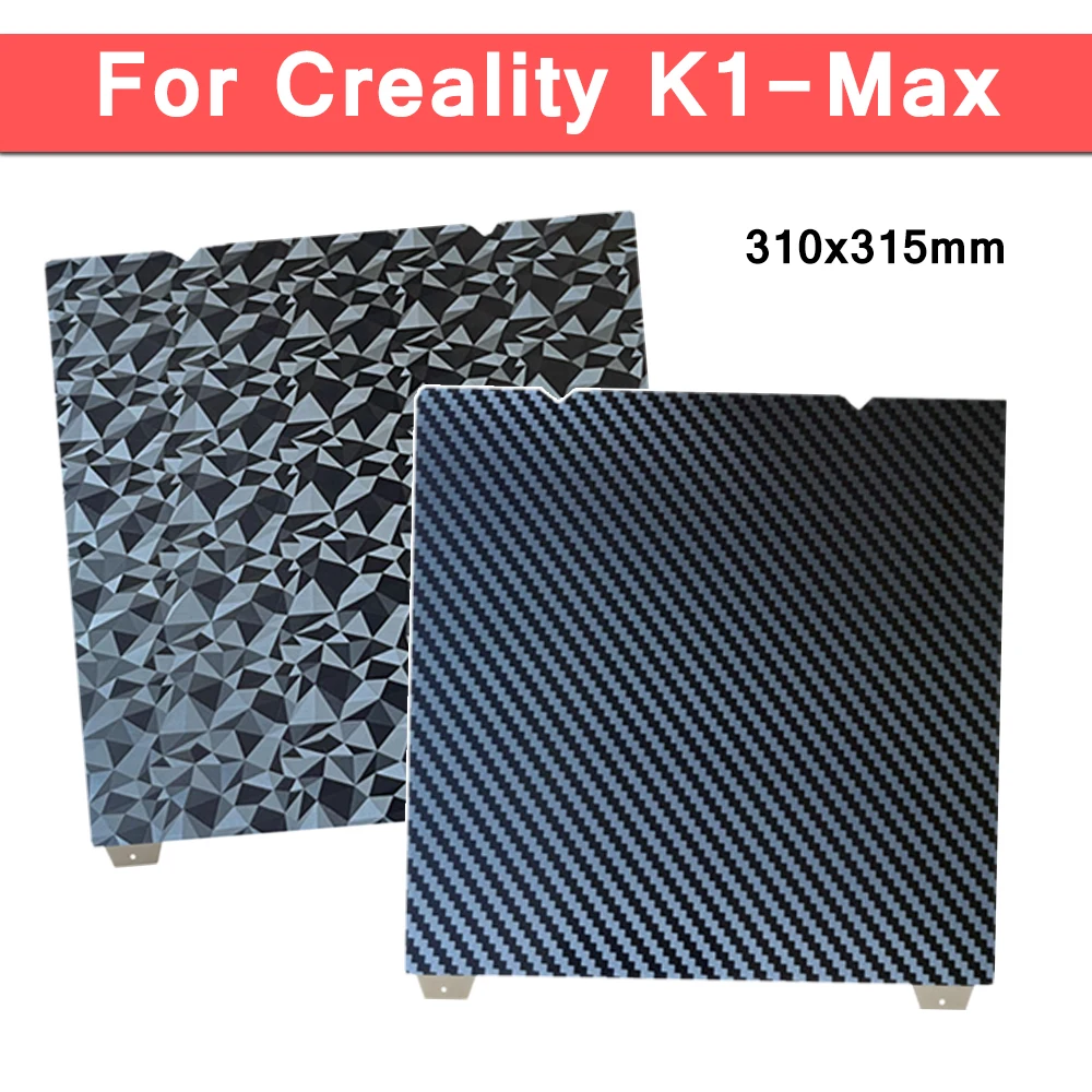 

Magnetic PEI Plate K1 Max Build Plate 310x315mm 3D Printer Heated Bed Accessories for Crealtiy K1 Max Double Sided PEI PET Plate