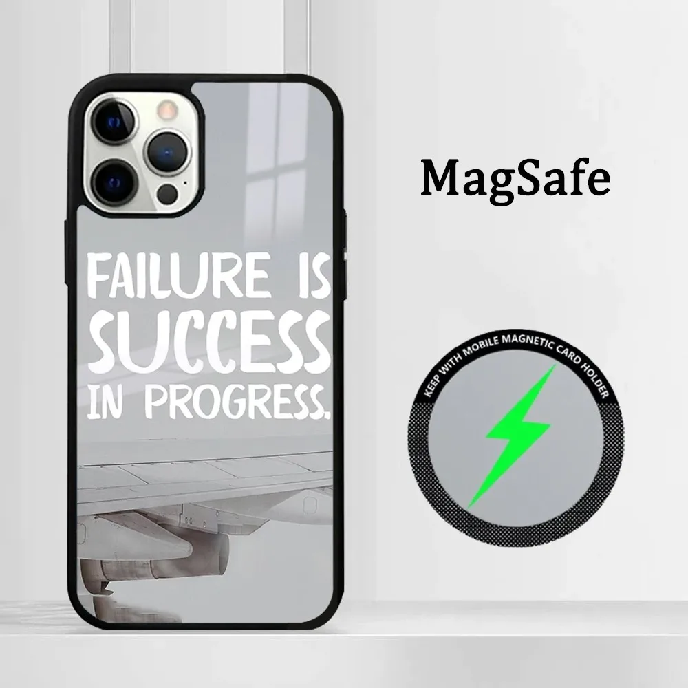 Inspirational text Cases Phone Case For iPhone 15 14 13 12 11 Pro Max Plus Mini Mirror Magnetic Cover