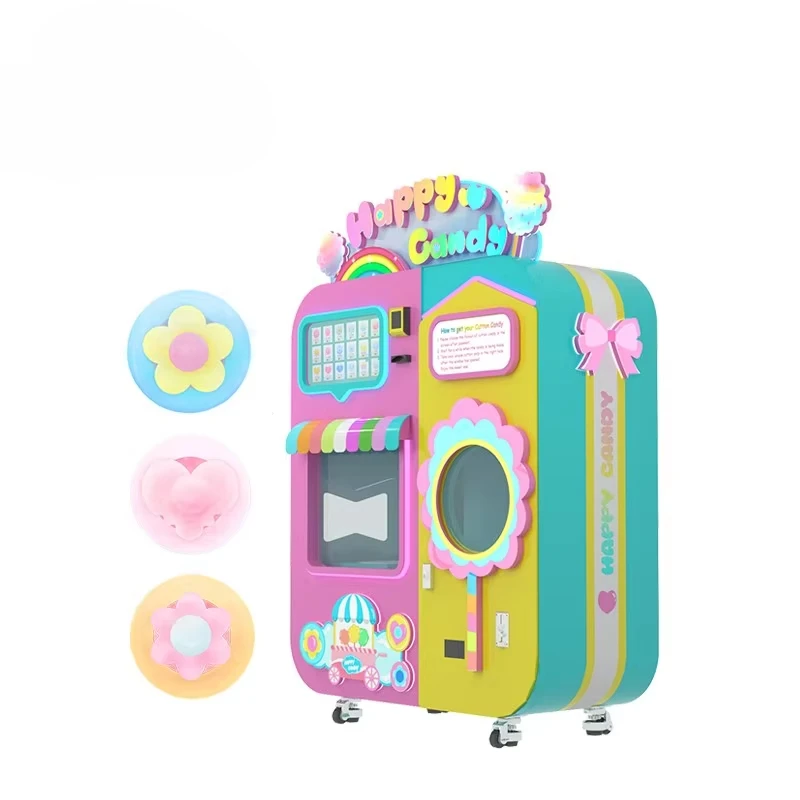 New Commercial Custom Cotton Candy Machine With Sugar Coin Operated Vending Cotton Candy Machine