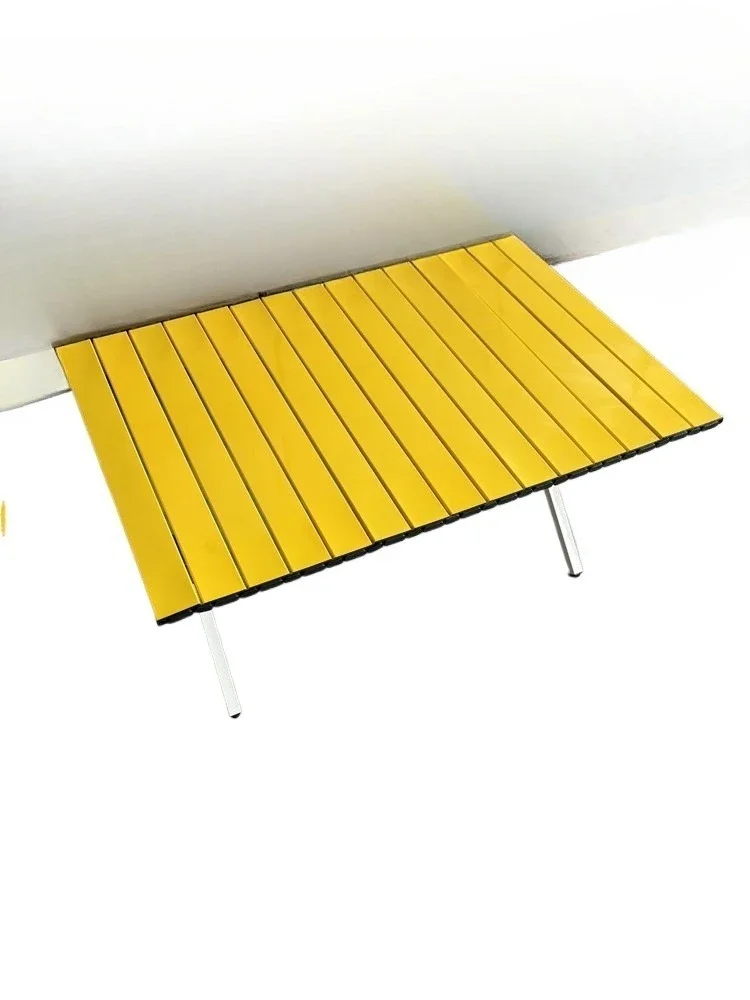 Outdoor yellow camping table and chair set folding chair camping chair beach coffee milk tea stall
