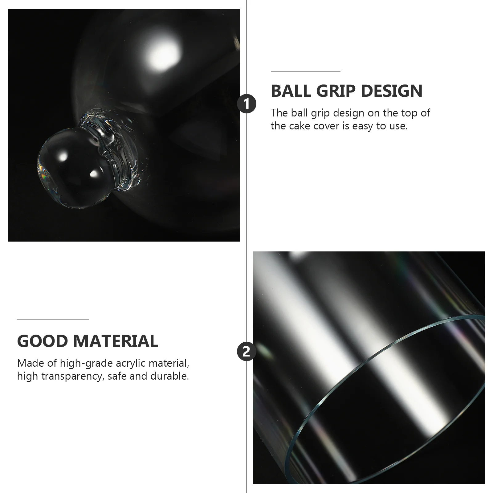 

Transparent Acrylic Cake Dome Food Cover Practical Kitchen Storage for Picnics Bbqs Camping Cake Dome Clear Food Cover