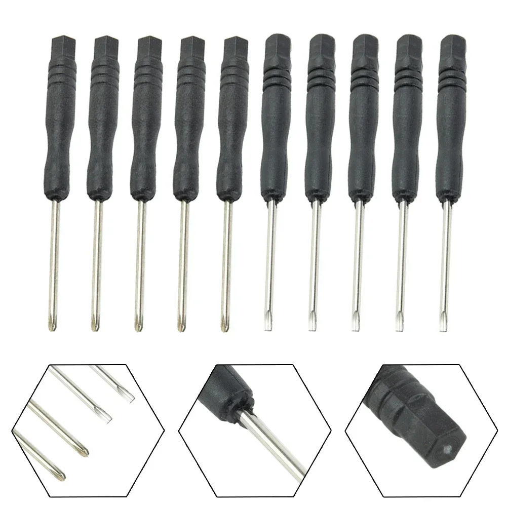 Tournevis Lomable à usage pratique, tout neuf, matériau de haute qualité, petit outil fendu/croisé, 10 pièces, tête de coupe de 2mm