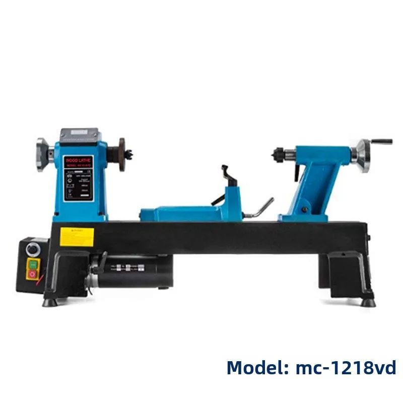 Wood Lathe Mini Cast Iron 12 Inch Bench Top Turning Machine Heavy Duty Durable Industrial Professional for Workshop Home Use