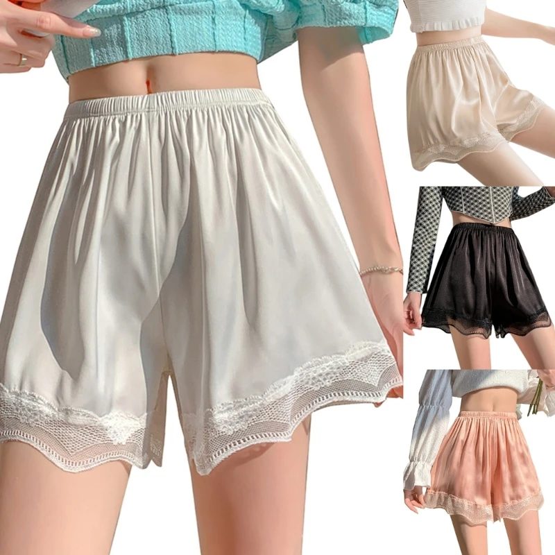 Womens Anti-Chafing Underwear Mid Thigh Boyshorts Skirt Loose Lace Safety Pants Drop Shipping