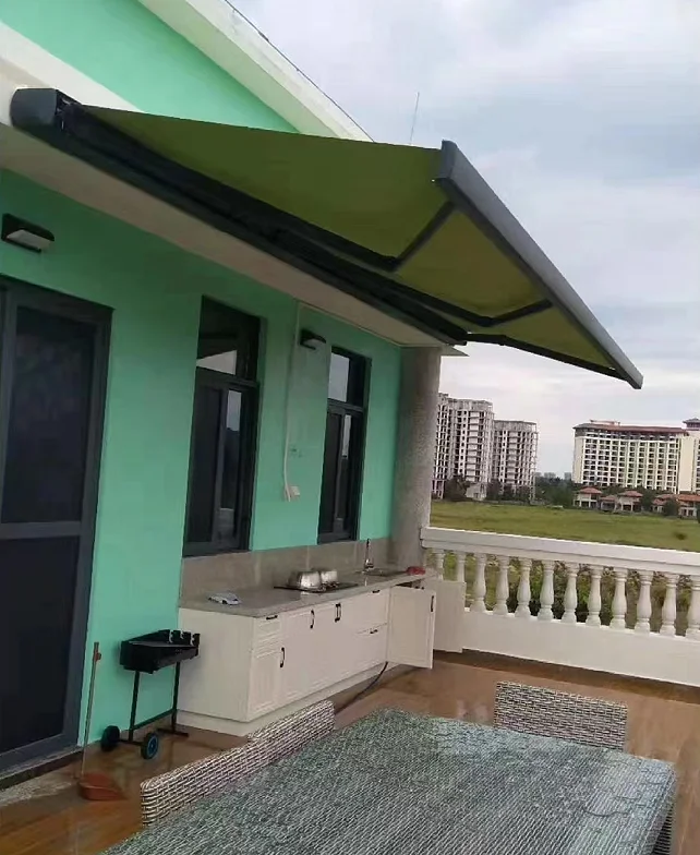 

Hot Selling Folding Arm Outdoor Canopy Durable White PVC Roof Retractable Awnings for Patio Windows Factory Direct Retail