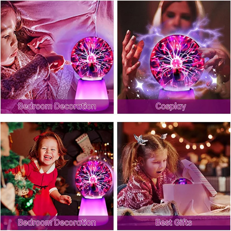 CQMF-Magic كرة بلازما مصباح Nteractive اللمس والصوت الحساسة غلوب للحفلات/ديكور الكرة جو ضوء الليل #2