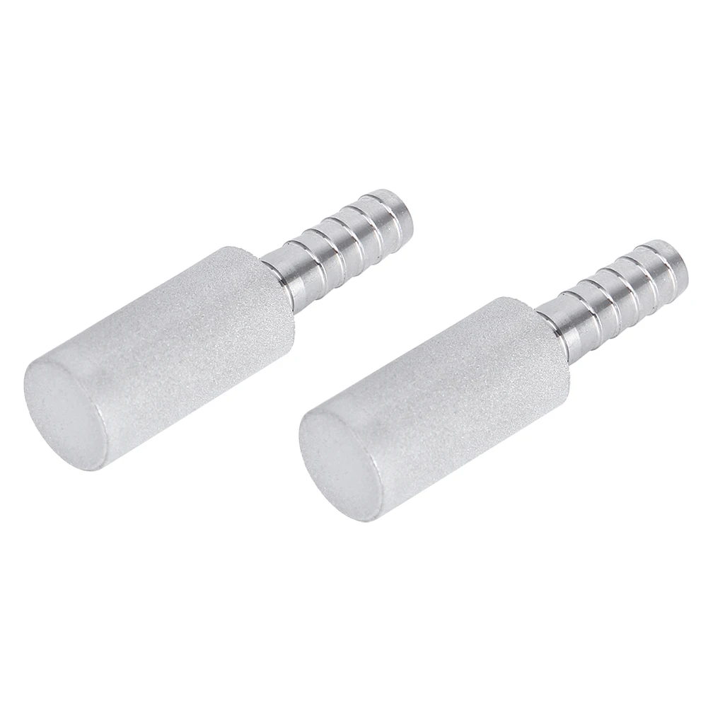 2Pcs 0.5μm Diffusion Stone Stainless Steel Aeration Stone with 1/4 Inch Outer Diameter Barb Brewing Accessories Diffusion Stone