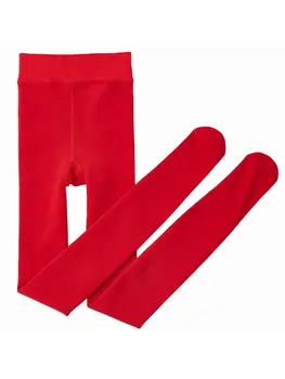 2024 Neujahr Herbst Winter Leggings Hochzeit Leuchtend Rot Frauen Tragen Thermohosen Plüsch Verdickte Strumpfhosen 158-172 CM 300G