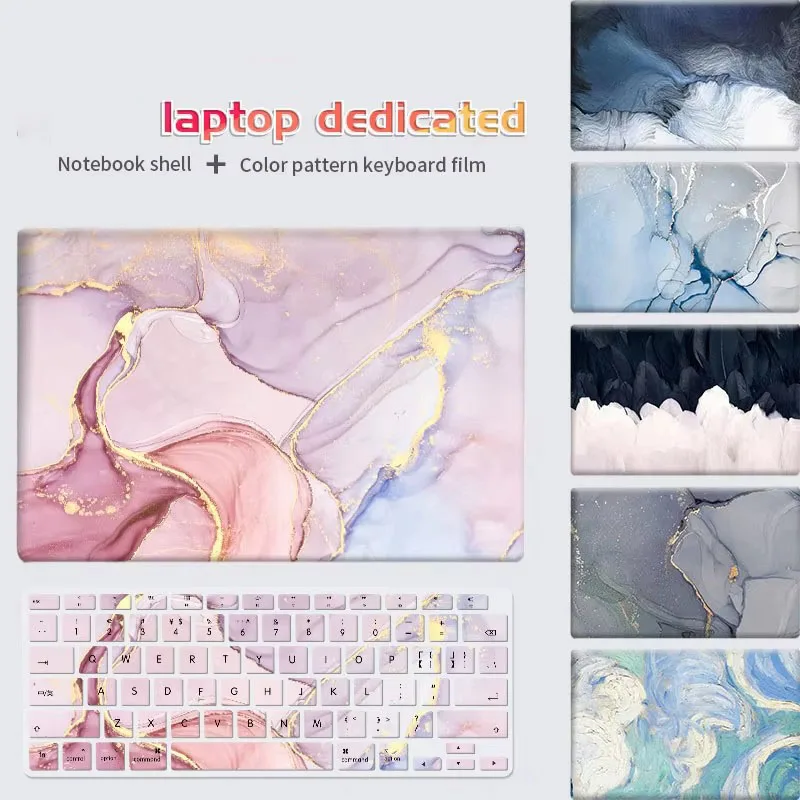 

Мраморный Жесткий Чехол для ноутбука Macbook Pro 13 M1, чехол A2289 A2251 Pro 16 A2141, чехол с клавиатурой для Macbook Air 13, чехол A2179