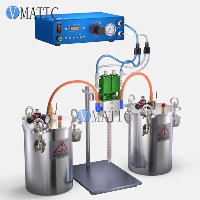 VC-3636Z Anti-Drip Dispensing Kit with Glue Pressure Tank, Semi-Auto Precision Control for Micro Adjustable Fluid Dispensing