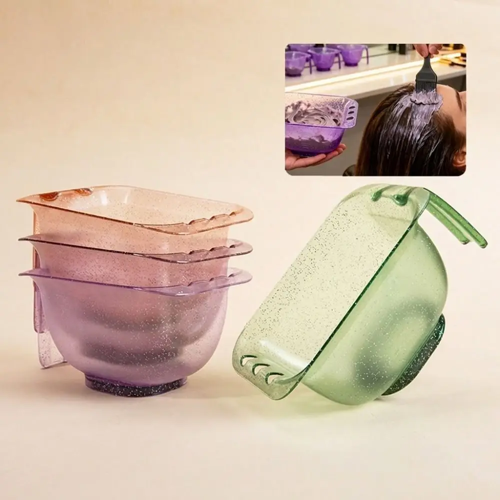 

Glitter Color Hair Coloring Bowl Easy To Clean with Scale Hair Dye Mixing Bowl Reusable Large Capacity Hair Dye Bowl
