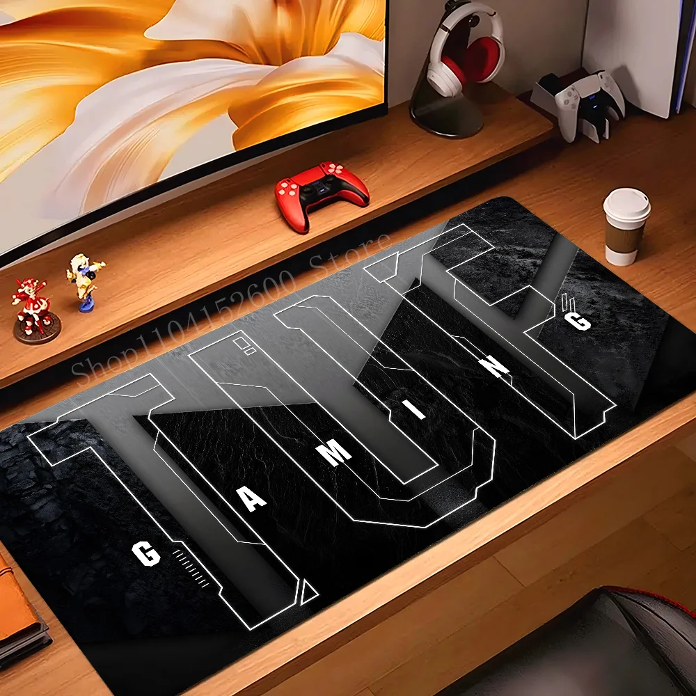 

Black T-TUF Gaming Mousepad Mouse Mat Desk Mat With Pad Gaming Accessories Prime Gaming XXL Keyboard Pad