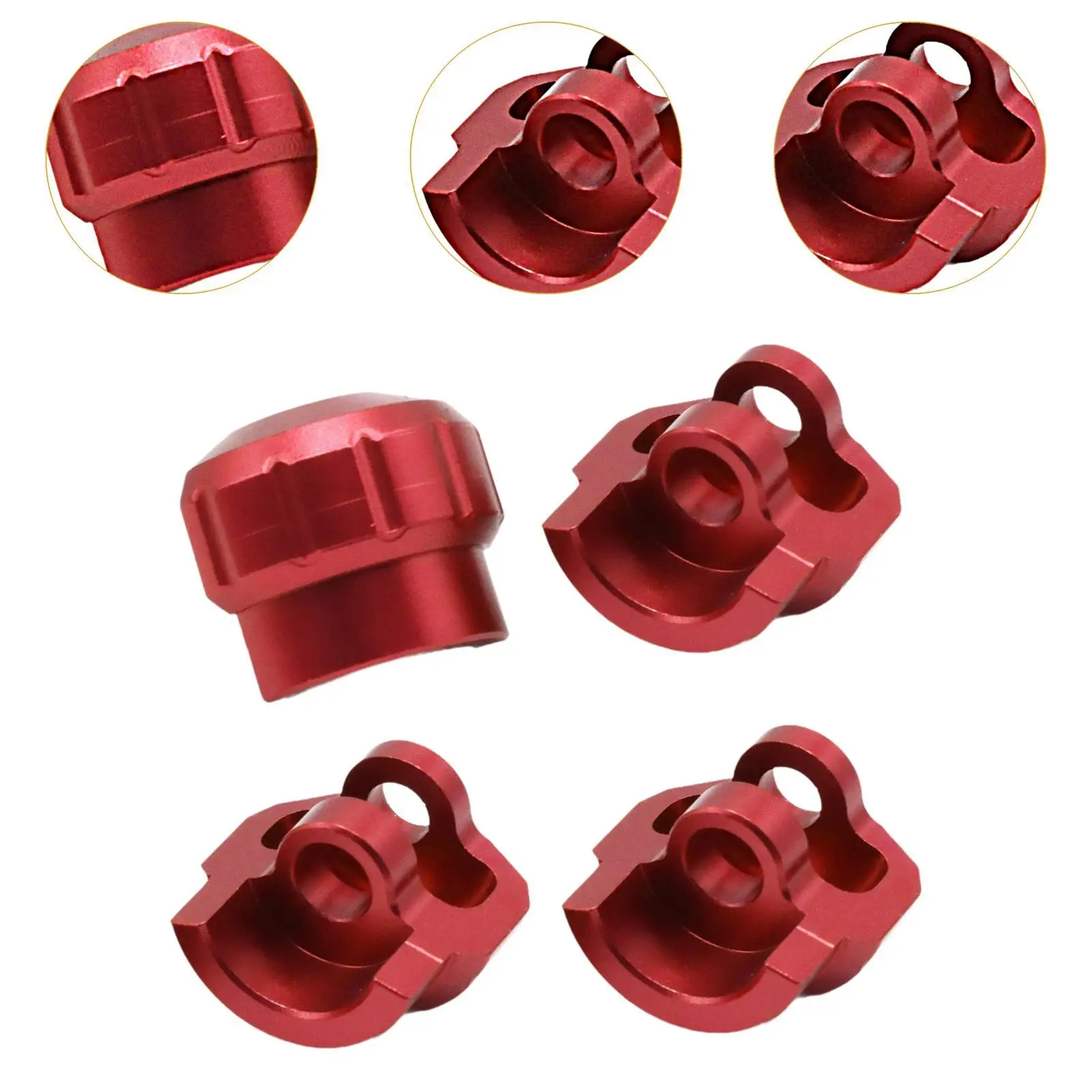 4x 1/8 1/7 ショック キャップ プロテクター 頑丈な RC ショックアブソーバー キャップ Ara106040T2 用