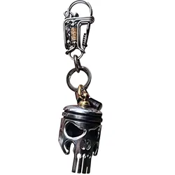 Latest Model Piston Art Keychain Skull Keychains Skeleton Keyring With Bottle Opener Car Decoration Pendant Halloween Gift