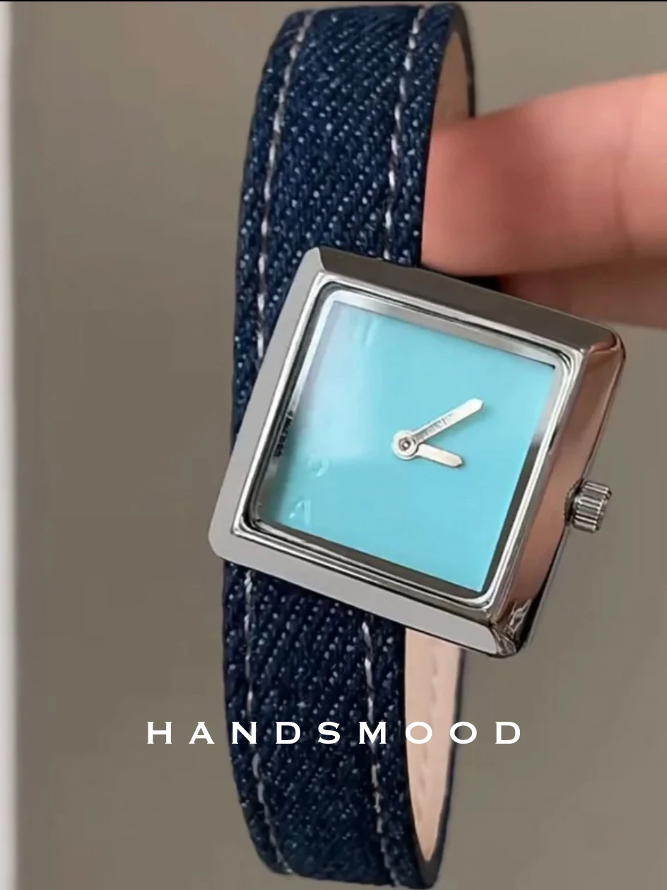 Jam Tangan Wanita Mewah Berwarna Biru Jam Tangan Kuarsa Wanita Gaya Baru Jam Tangan Baja Tahan Karat Modis Premium Hadiah Ulang Tahun