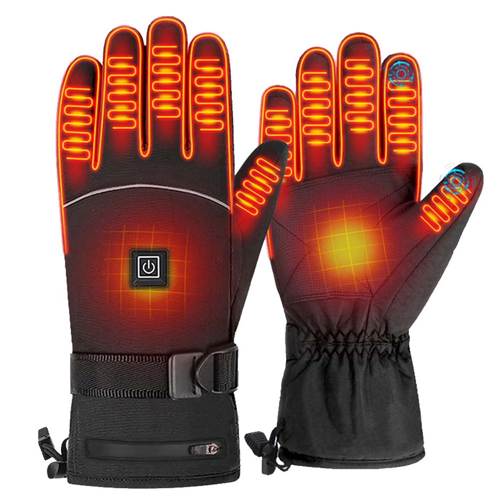 Motorcycle Riding Gloves, Men's Heated Gloves, Outdoor Riding Windproof And Warm Gloves