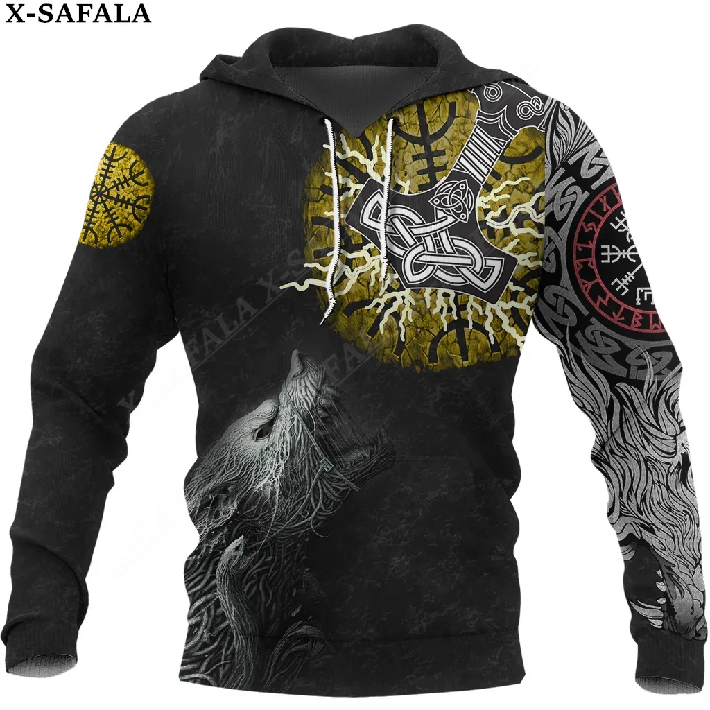 

Fenrir Norse Wolf Vegvisir Viking Tattoo 3D Print Zipper Hoodie Man Female Pullover Sweatshirt Hooded Jacket Jersey Tracksuits-1