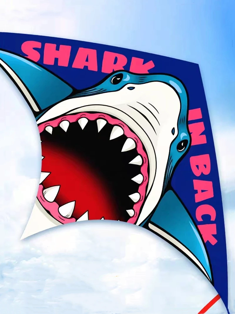 Free Shipping Shark kites flying toys for children kites outdoor sports kites line beach games flying toy fish kite whale kite