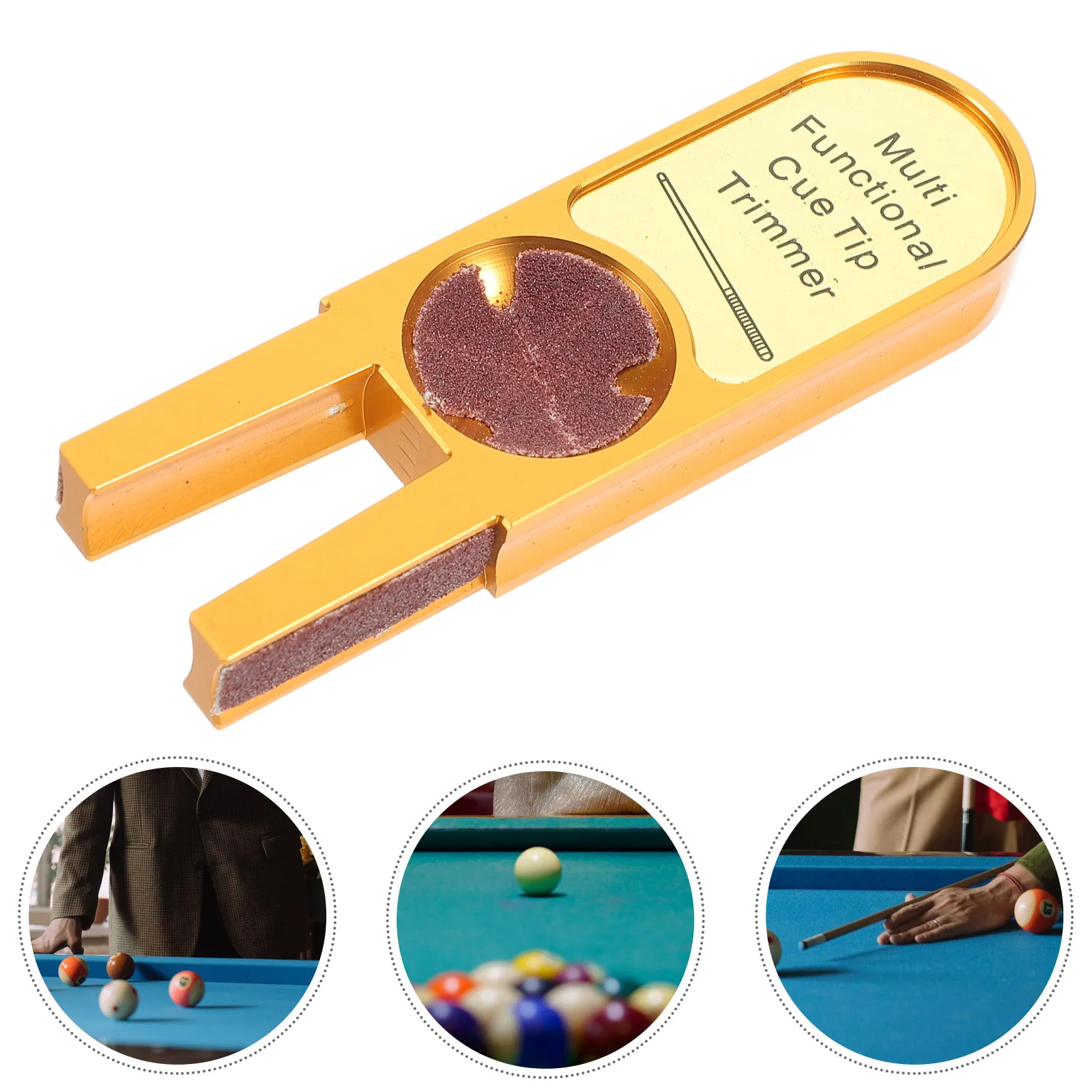 

Multifunctional U-Shaped Aluminum Pool Cue Tip Shaper Trimmer Repair Tool For Billiard Maintenance Accessory Cue Stick Table