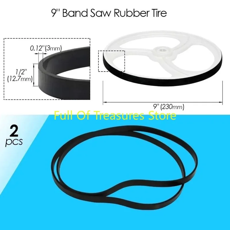 2pcs Bandsaw Rubber Tire Band Woodworking Spare Parts for 8\