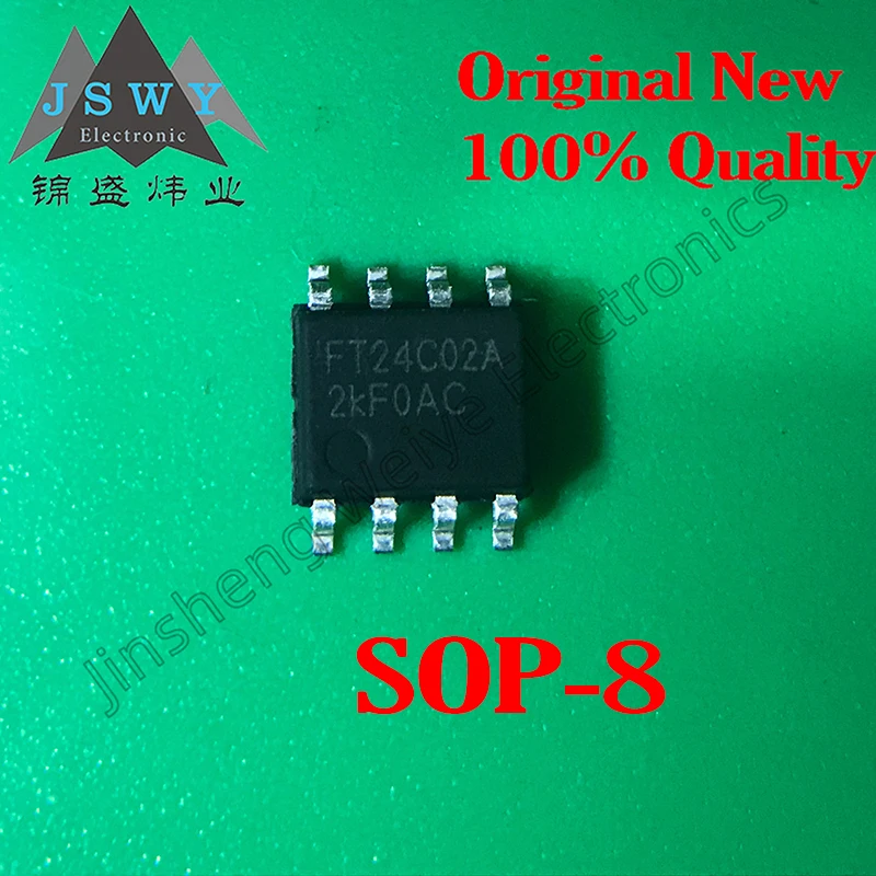 10PCS free shipping FT24C02A-5SR-T silkscreen FT24C02A FT24C04A-KSR-T FT24C04A SMD SOP-8 memory chip IC 100% brand new stock